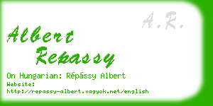 albert repassy business card